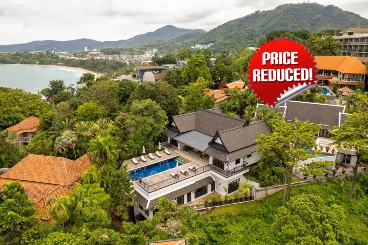 6 卧室海景泳池别墅由业主出售，位于普吉岛卡塔曼达步行至小卡塔海滩