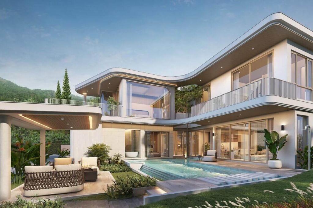 4 Bedroom Modern Family Pool Villa for Sale on Saiyuan Road in Rawai, Phuket