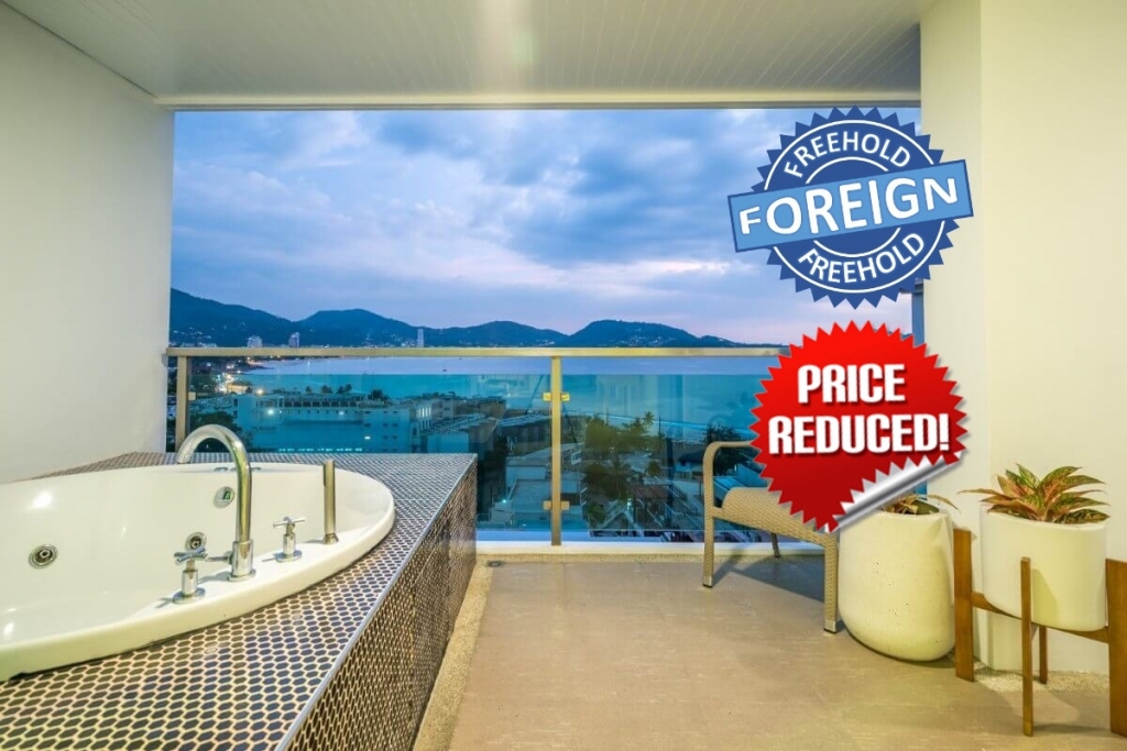 2 Bedroom Sea View Foreign Freehold Condo for Sale by Owner Walk to Kalim Beach in Patong, Phuket