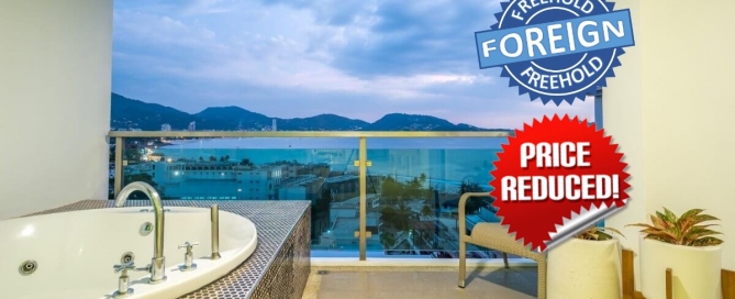 2 Bedroom Sea View Foreign Freehold Condo for Sale by Owner Walk to Kalim Beach in Patong, Phuket