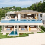 3-6 bedroom sea view pool villas near Layan Beach, Phuket view of villa showing large pool PSV-LAY-1114