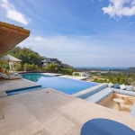 3-6 bedroom sea view pool villas near Layan Beach, Phuket pool deck with sunken living area PSV-LAY-1114