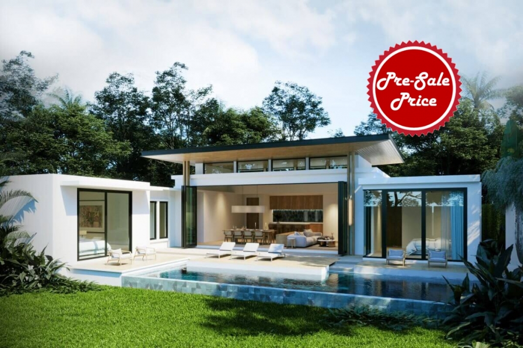 3-4 Bedroom Modern Tropical Pool Villas for Sale Walking Distance to Rawai Beach, Phuket