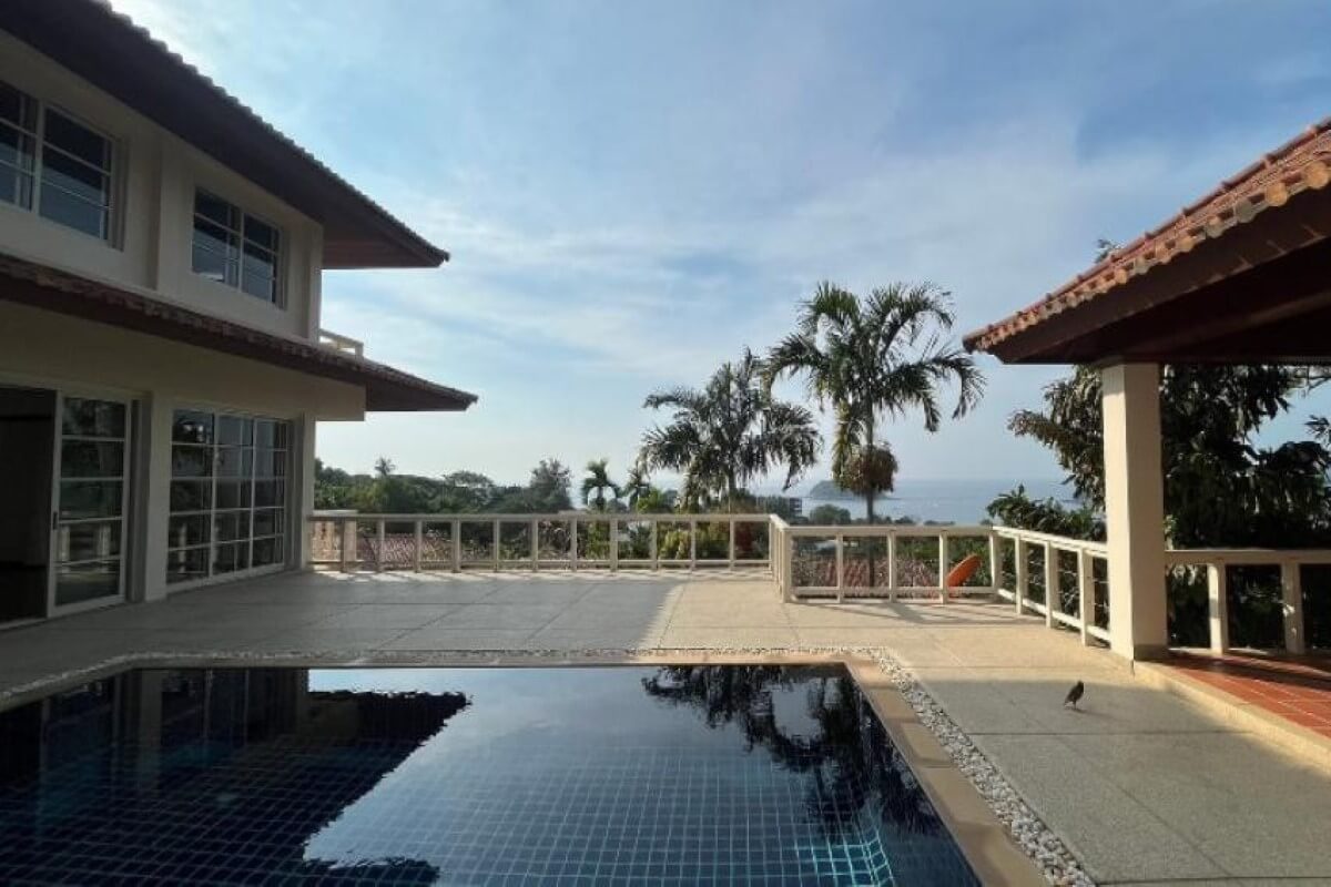 4 Bedroom Sea View Pool Villa for Sale at Katamanda Walk to Kata Noi Beach, Phuket