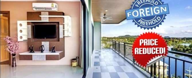 2 Bedroom Foreign Freehold Lakeview Condo for Sale by Owner near BCIS in Chalong, Phuket