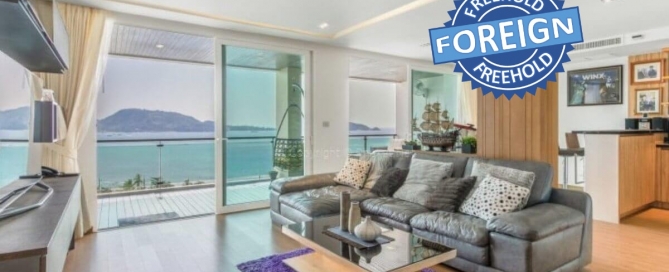 2 Bedroom Sea Facing Foreign Freehold Condo for Sale Overlooking Patong Bay near Kalim Beach, Phuket