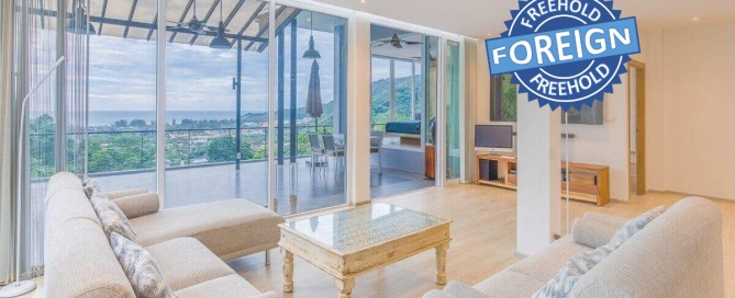 3 Bedroom Foreign Freehold Sea View Penthouse Condo for Sale near Kamala Beach, Phuket