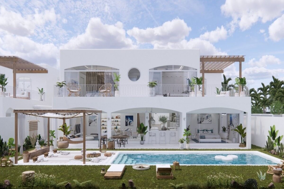 Villas de 3 à 4 chambres avec piscine d'inspiration méditerranéenne à vendre près de la plage de Nai Harn à Rawai, Phuket