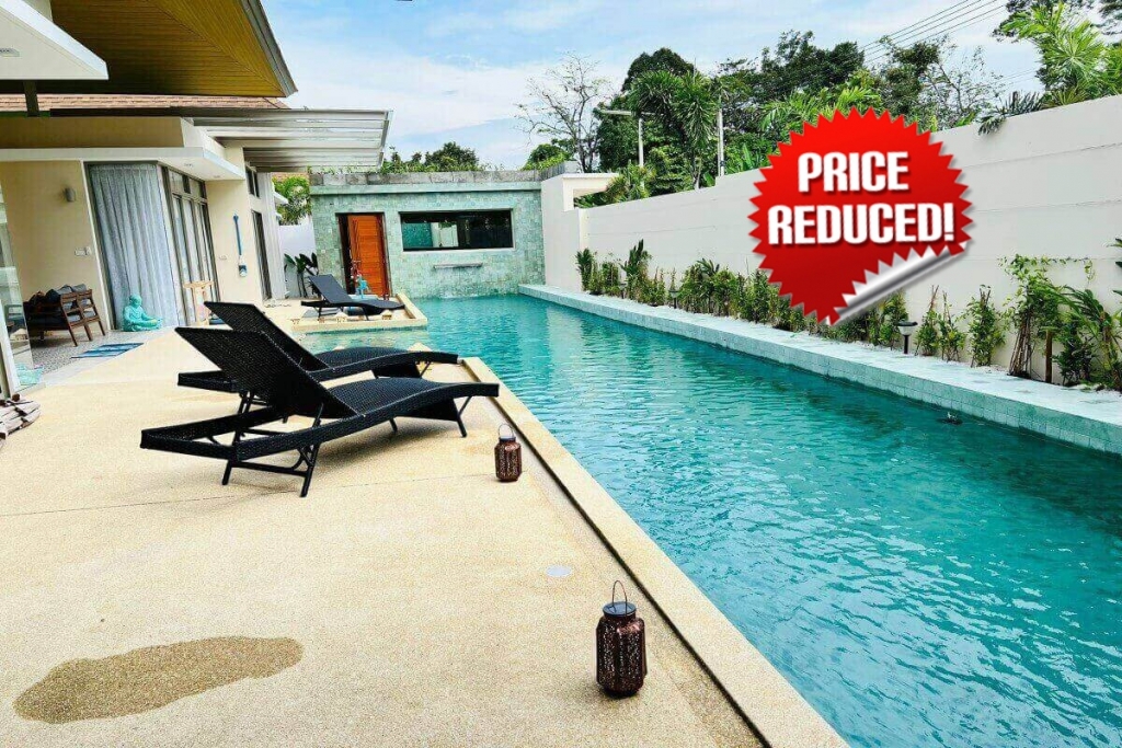 Villa familiare con 6 camere da letto e piscina di 20 metri in vendita dal proprietario vicino all'UWC a Thalang, Phuket