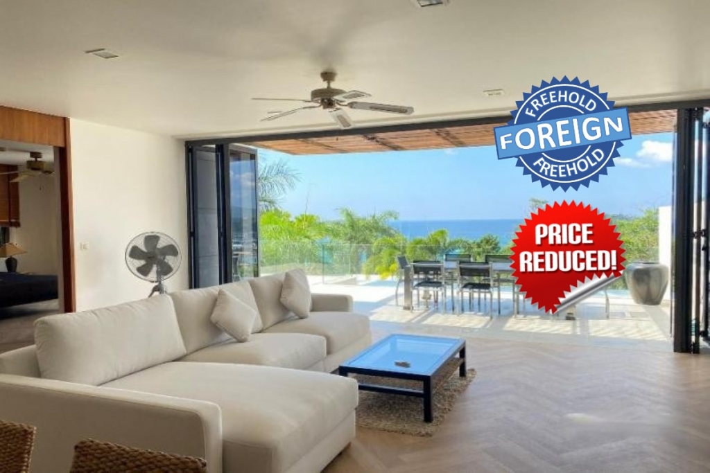 出售 2 卧室外国永久业权公寓，俯瞰普吉岛大海和卡塔海滩