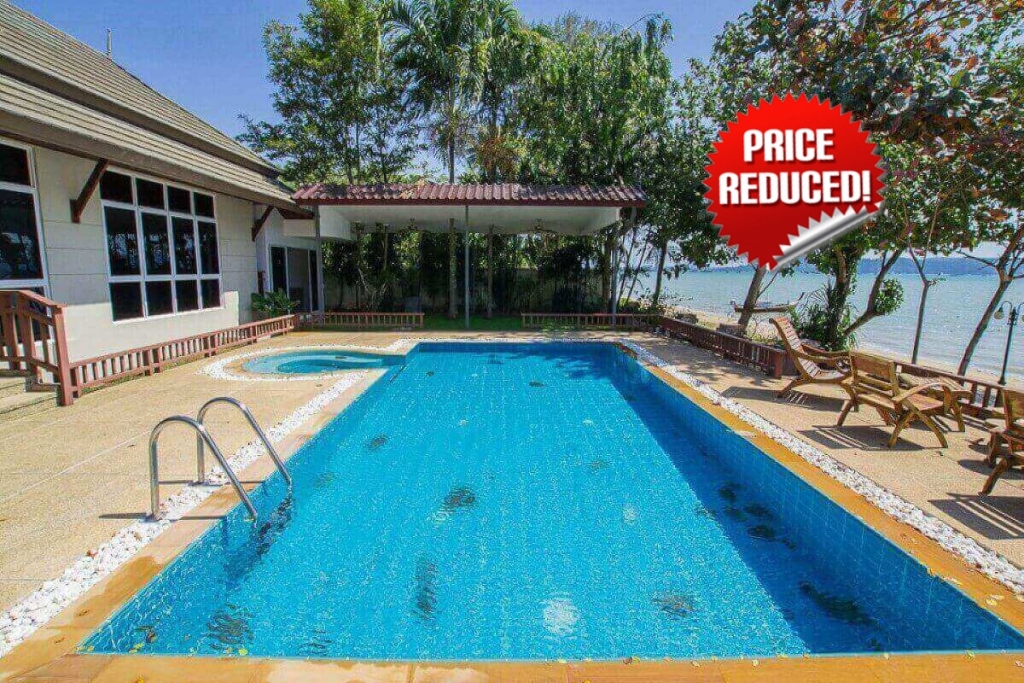 3 Bedroom Beachfront Pool Villa For Sale in the Chalong Bay Area in Rawai, Phuket