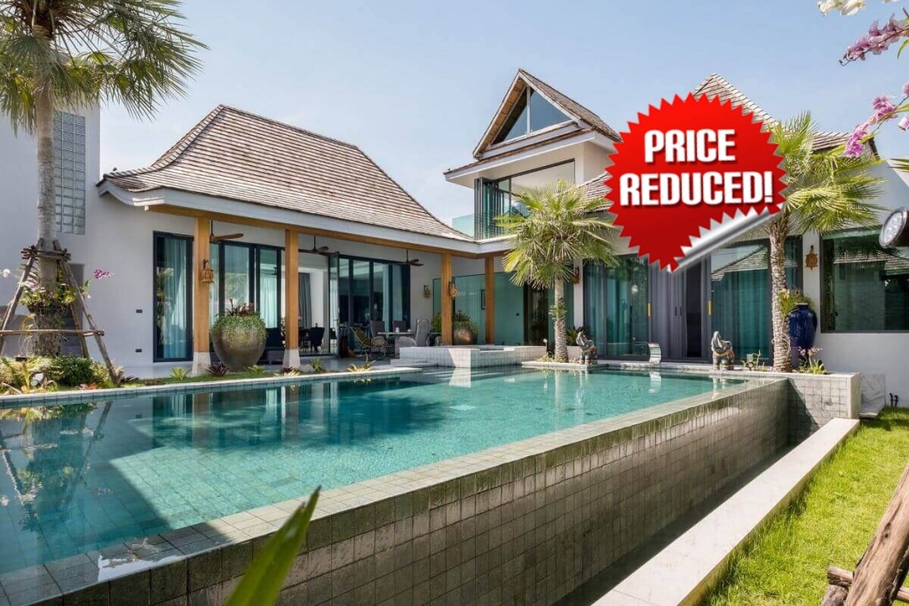 4 Bedroom Brand-New Standalone Pool Villa for Sale near Boat Avenue in Cherng Talay, Phuket