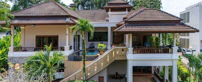 4 Bedroom Hillside Pool Villa on Large 1,056 Sqm Plot For Sale Next Door to Laguna in Layan, Phuket