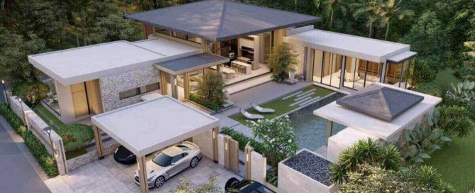 2-4 Bedroom Pool Villas for Sale On Large Land Plots near Mission Hills Golf in Thalang, Phuket