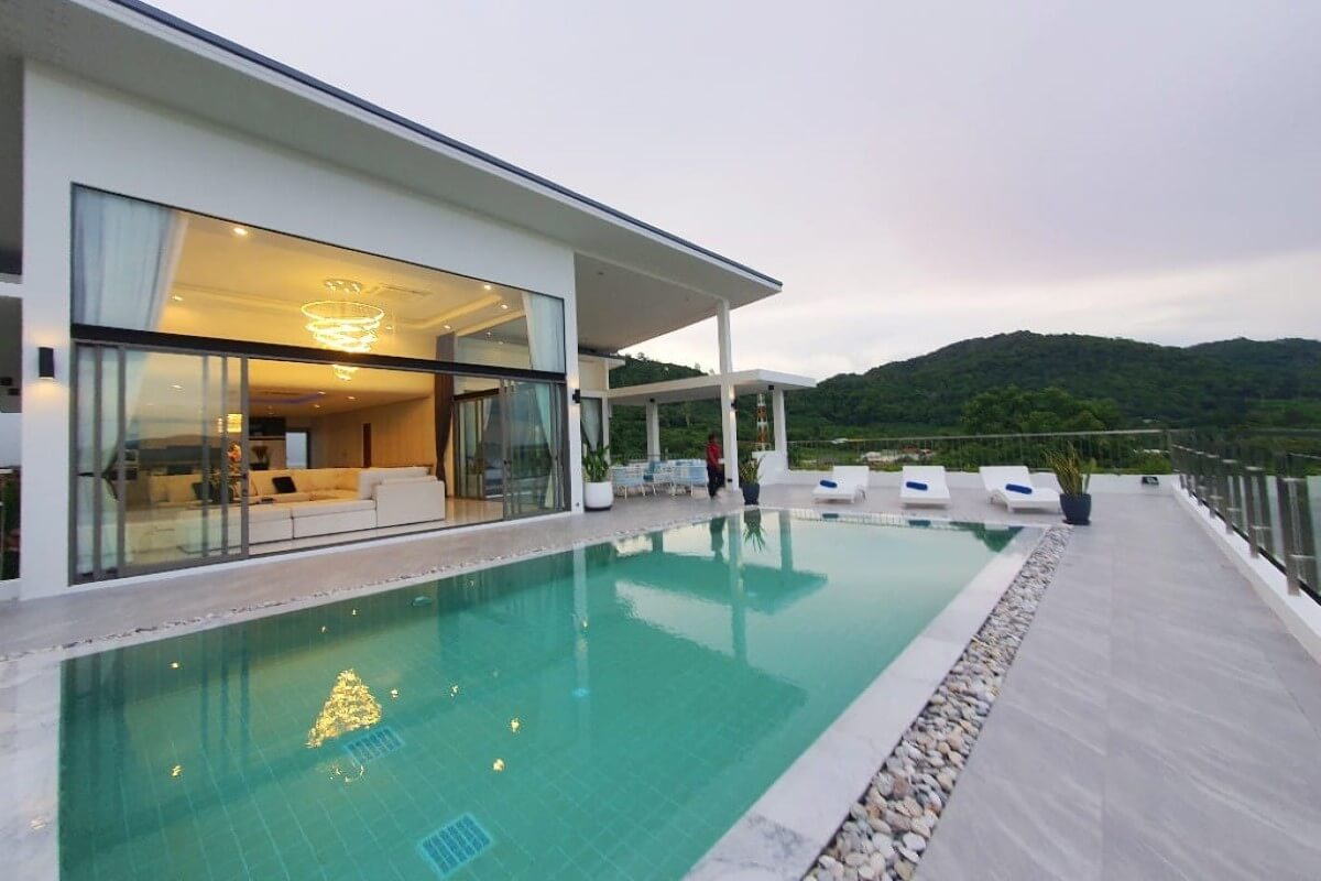 4 Bedroom Completed 2022 Pool Villa on Large 1,220 Sqm Plot for Sale 5 Mins to Nai Harn Beach, Phuket
