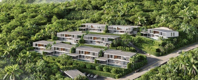 Villas familiales de 4 à 5 chambres avec salle d'étude et piscine à vendre près de la British International School à Koh Khaew, Phuket