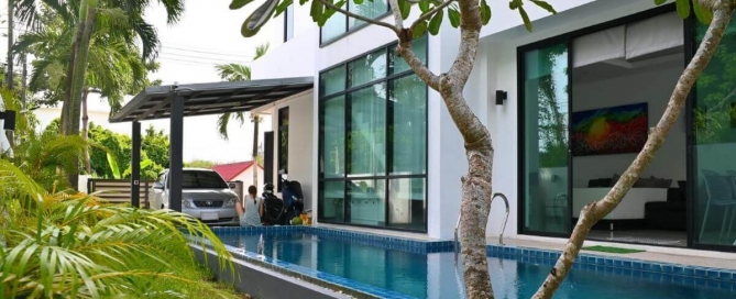 Poolvilla mit 2 Schlafzimmern und Meerblick ab der 3. Etage zum Verkauf durch den Eigentümer in der Nähe von Rawai Beach, Phuket