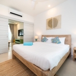 3-bedroom foreign freehold condo pool villa for sale near Bang Tao Beach, Phuket ground floor bedroom and living room PSV-BAN-1240