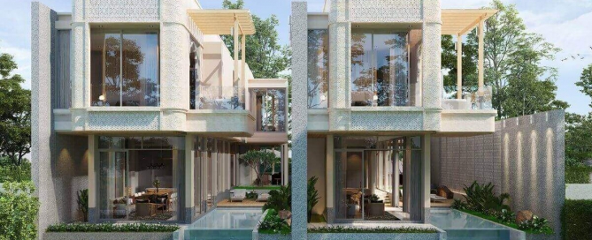 3 Bedroom Modern Moroccan Pool Villas with Views of the Sea for Sale in Kamala Hills, Phuket