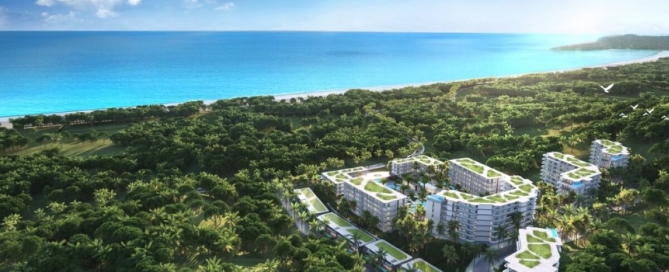 1-bedroom sea view condos near Layan Beach, Phuket aerial view to the sea PSC-LAY-1271