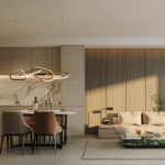 1-bedroom sea view condos near Layan Beach, Phuket living dining and kitchen PSC-LAY-1271