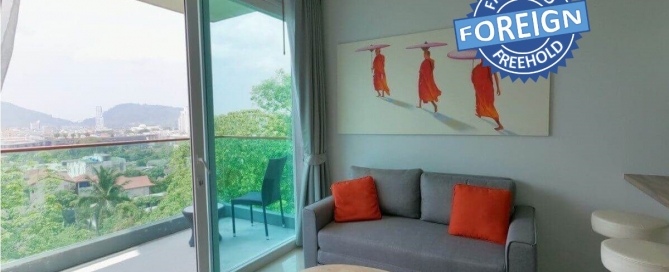 1 Bedroom Foreign Freehold Corner Condo with Partial Views of the Sea for Sale near Patong Beach, Phuket