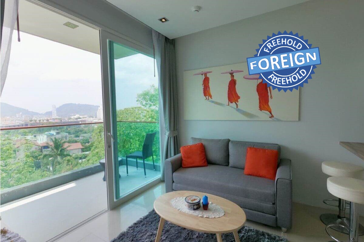 1 Bedroom Foreign Freehold Corner Condo with Partial Views of the Sea for Sale near Patong Beach, Phuket