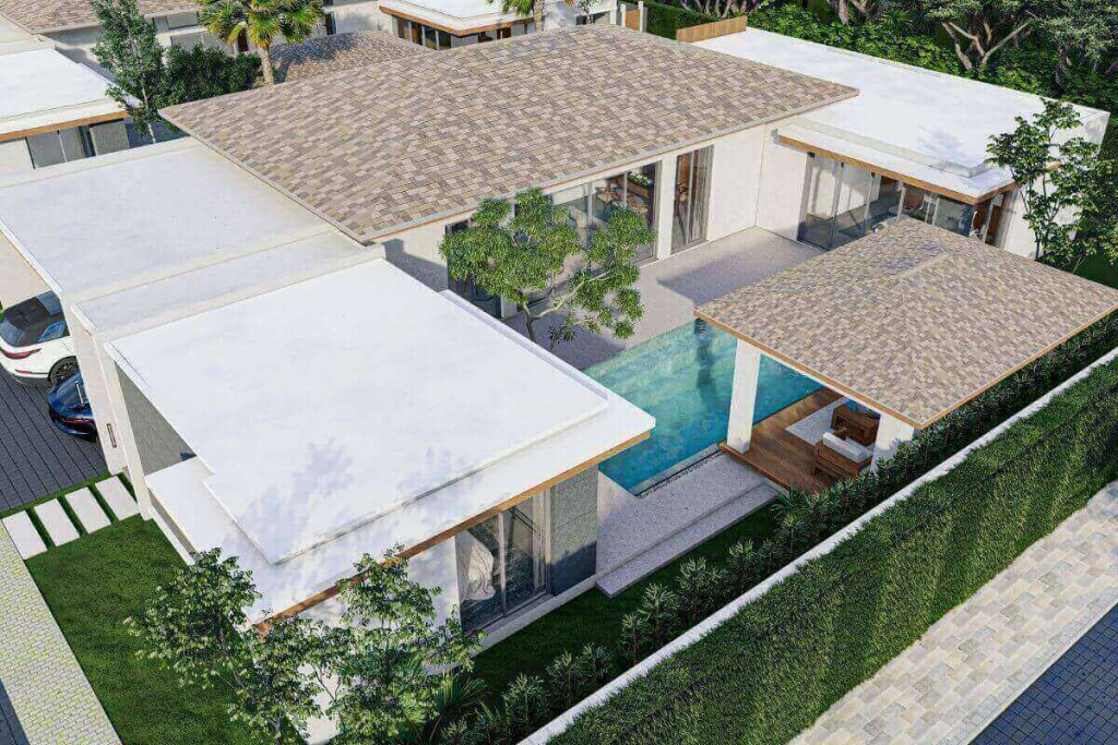 3-4 Bedroom Single Storey Tropical Pool Villas for Sale near Mai Khao Beach, Phuket