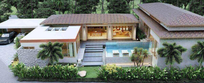 4 Bedroom Courtyard Style Pool Villas on Large Plots for Sale in Bandon-Cherng Talay, Phuket