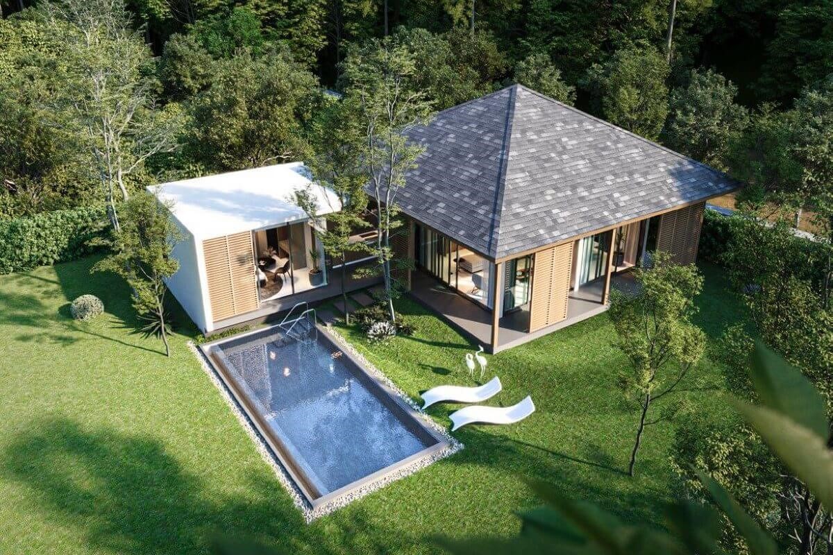 3 Bedroom Modern Tropical Pool Villas For Sale 7 Mins to Nai Yang Beach in Thalang, Phuket