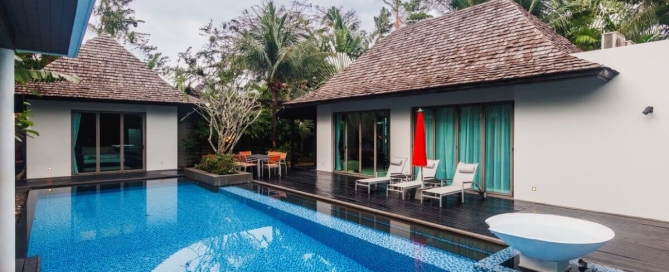 3 + 1 Bedroom Modern Balinese Pool Villa for Sale 5 Mins to Layan Beach in Cherng Talay, Phuket