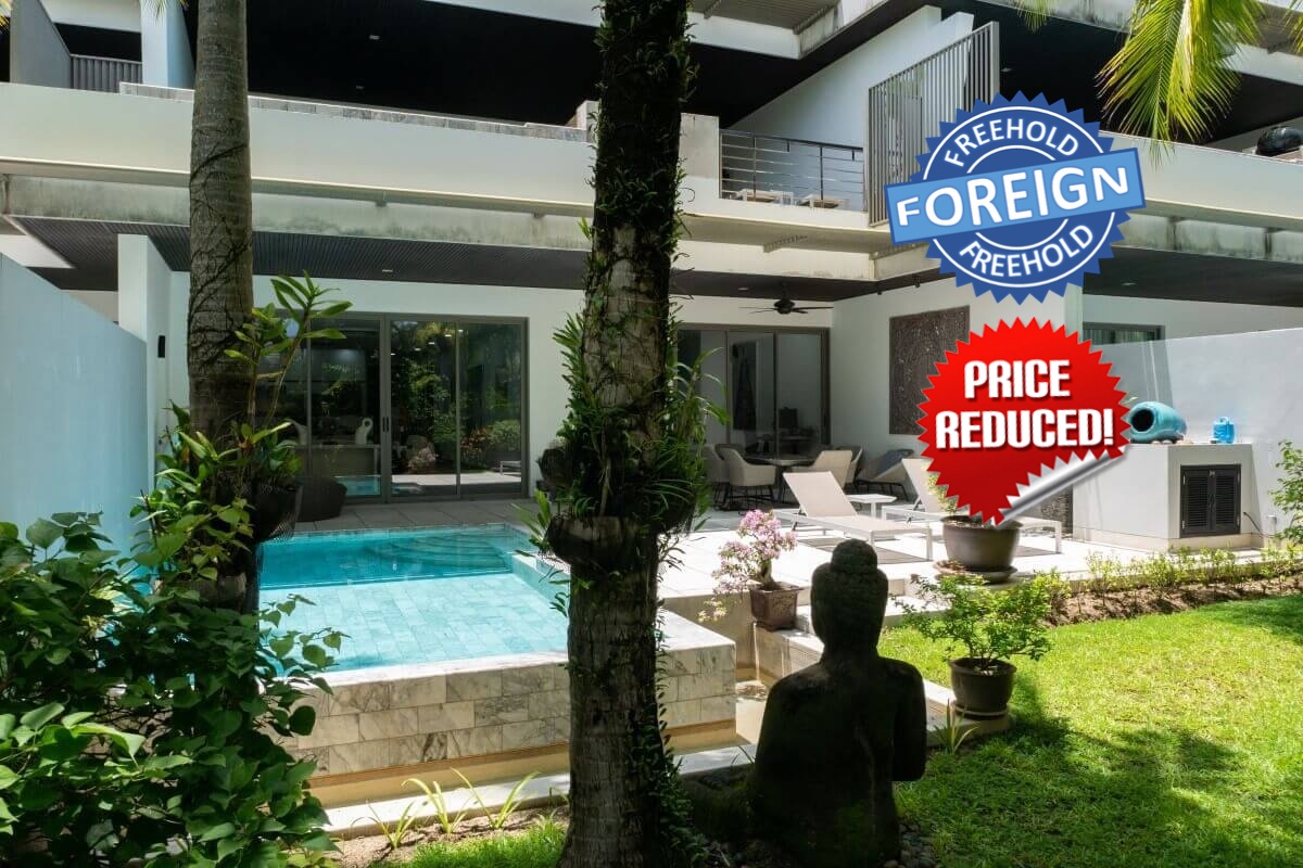 3 Bedroom Foreign Freehold Condo with Private Pool & Garden near Bangtao Beach, Phuket