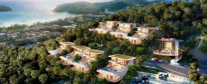 4 Bedroom Pool Villas with Panoramic Coastal Views for Sale near Kata Beach, Phuket