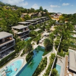 3-5 bedroom pool villas near BCIS in Chalong, Phuket aerial view of development PSV-CHA-1325