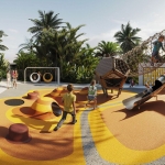 3-5 bedroom pool villas near BCIS in Chalong, Phuket kids play area and slides PSV-CHA-1325