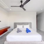 3-4 bedroom pool villas near ISP in Rawai, Phuket bedroom with ceiling fan PSV-RAW-1078
