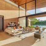 3-4bedroom pool villa near Bang Niew Dam in Baan Manik, Phuket living area with double height ceilings and pool deck access PSV-MNK-1329