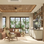 3-6 bedroom lakeside pool villas near HeadStart in Cherng Talay, Phuket lounge with tv PSV-CHE-1334