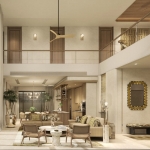 3-6 bedroom lakeside pool villas near HeadStart in Cherng Talay, Phuket lounge with double height ceiling PSV-CHE-1334