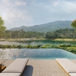 3-6 bedroom lakeside pool villas near HeadStart in Cherng Talay, Phuket pool deck and pool beside lake PSV-CHE-1334