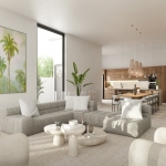 3-bedroom mountain view villas with large pools in Baan Manik, Phuket open plan living area PSV-MNK-1330