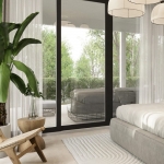 3-bedroom mountain view villas with large pools in Baan Manik, Phuket bedroom 1 terrace PSV-MNK-1330