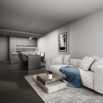 1-2 bedroom pet friendly condos for sale near Friendship Beach, Rawai Phuket open plan living dining and kitchen PSC-RAW-1360