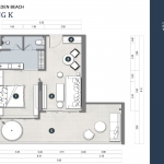 1-bedroom resort style condos on Mai Khao Beachfront 74 sqm floor plan PSC-MAI-1358