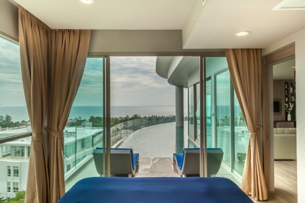 2-Zimmer-Eigentumswohnung mit Meerblick und privatem Pool zu verkaufen, 10 Gehminuten zum Karon Beach, Phuket