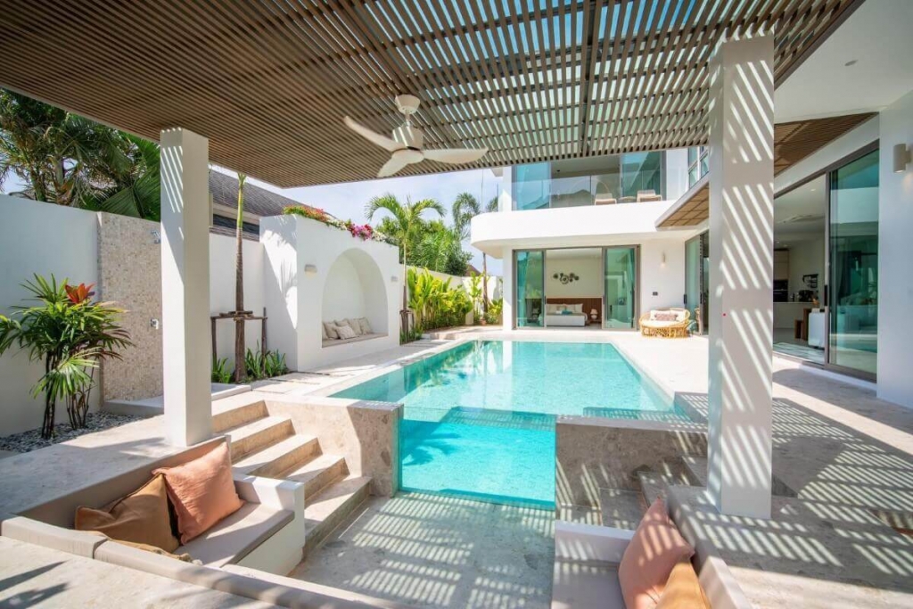 4 Bedroom Brand-New Santorini-Inspired Pool Villa for Sale in by Owner in Rawai, Phuket