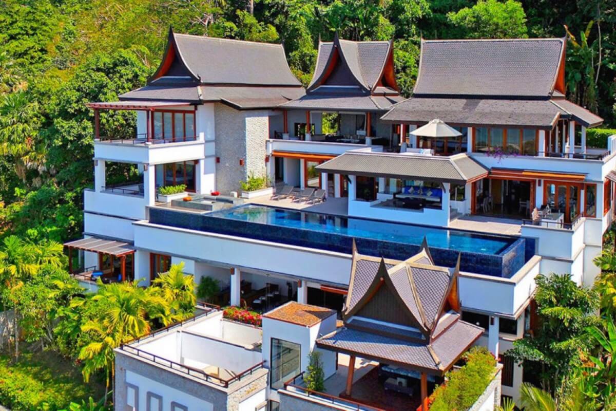property for sale in surin phuket, villa in the hills