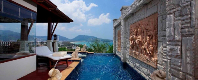 3 Bedroom Hillside Pool Villa with Views of the Sea for Sale Walk to Patong Beach, Phuket
