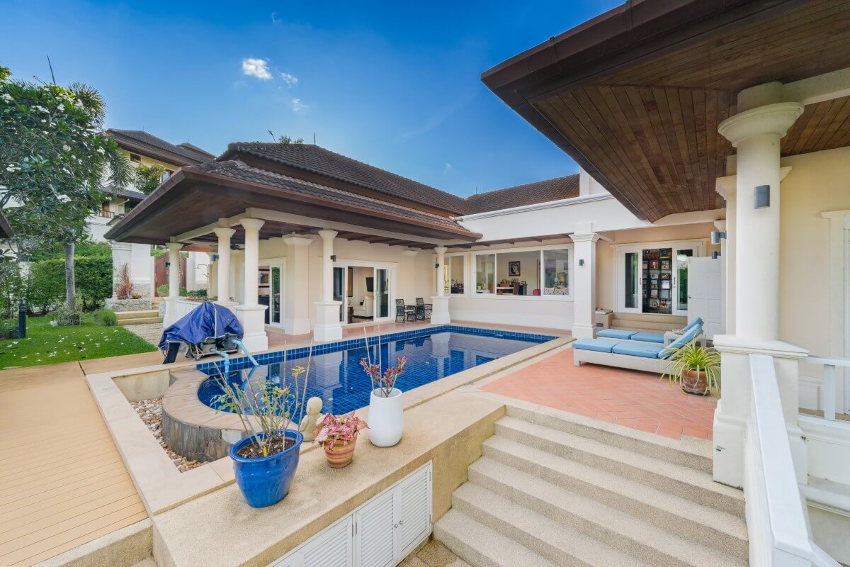 5 Bedroom Hillside Pool Villa on Large 1000 Sqm Plot For Sale in Laguna Area near Layan Beach, Phuket