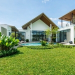 3-bedroom pool villa for sale in Pru Jampa near UWC Phuket exterior shot including garden and pool PSV-PRJ-1429